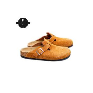 MUSTARD BUCKLE CLOG MULES
