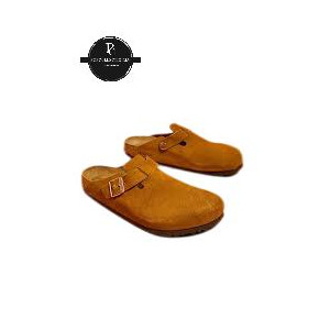 MUSTARD BUCKLE CLOG MULES