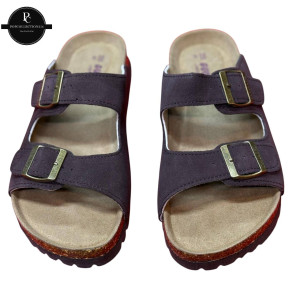 SUEDE DOUBLE BUCKLE SANDALS