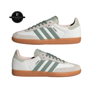 ADIDAS SAMBA WHITE SILVER GREEN