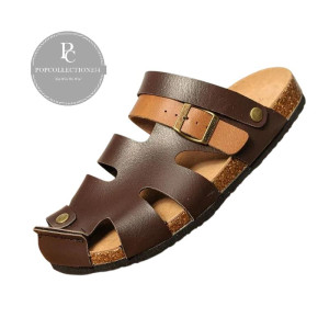 BUCKLE CORK SANDALS (CLOSED TOE)